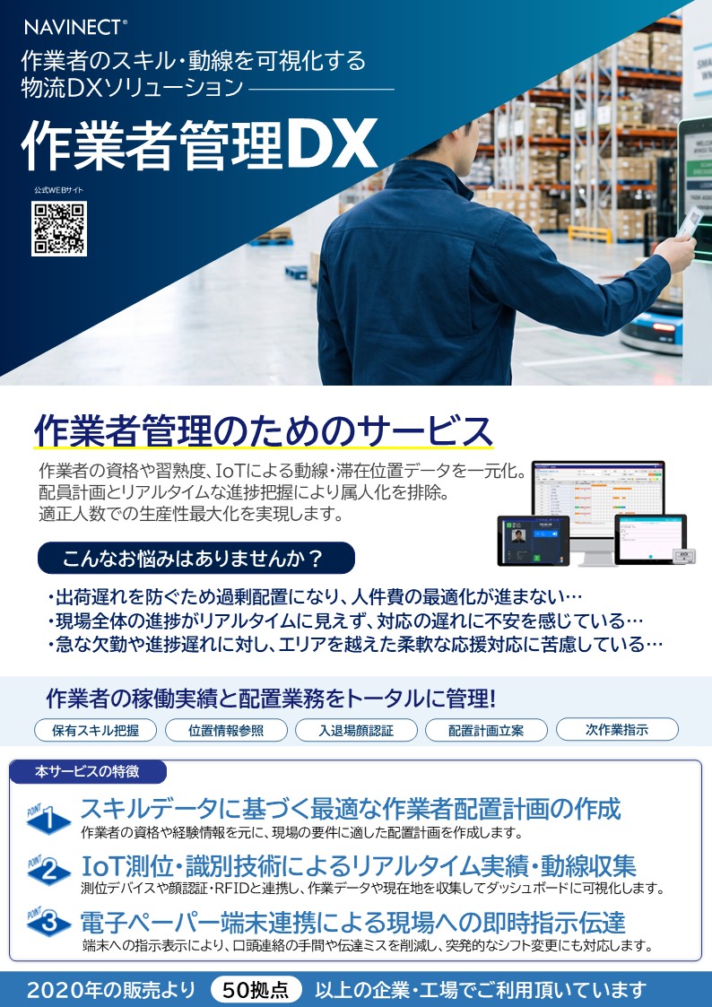「作業者管理DX」紹介リーフレット